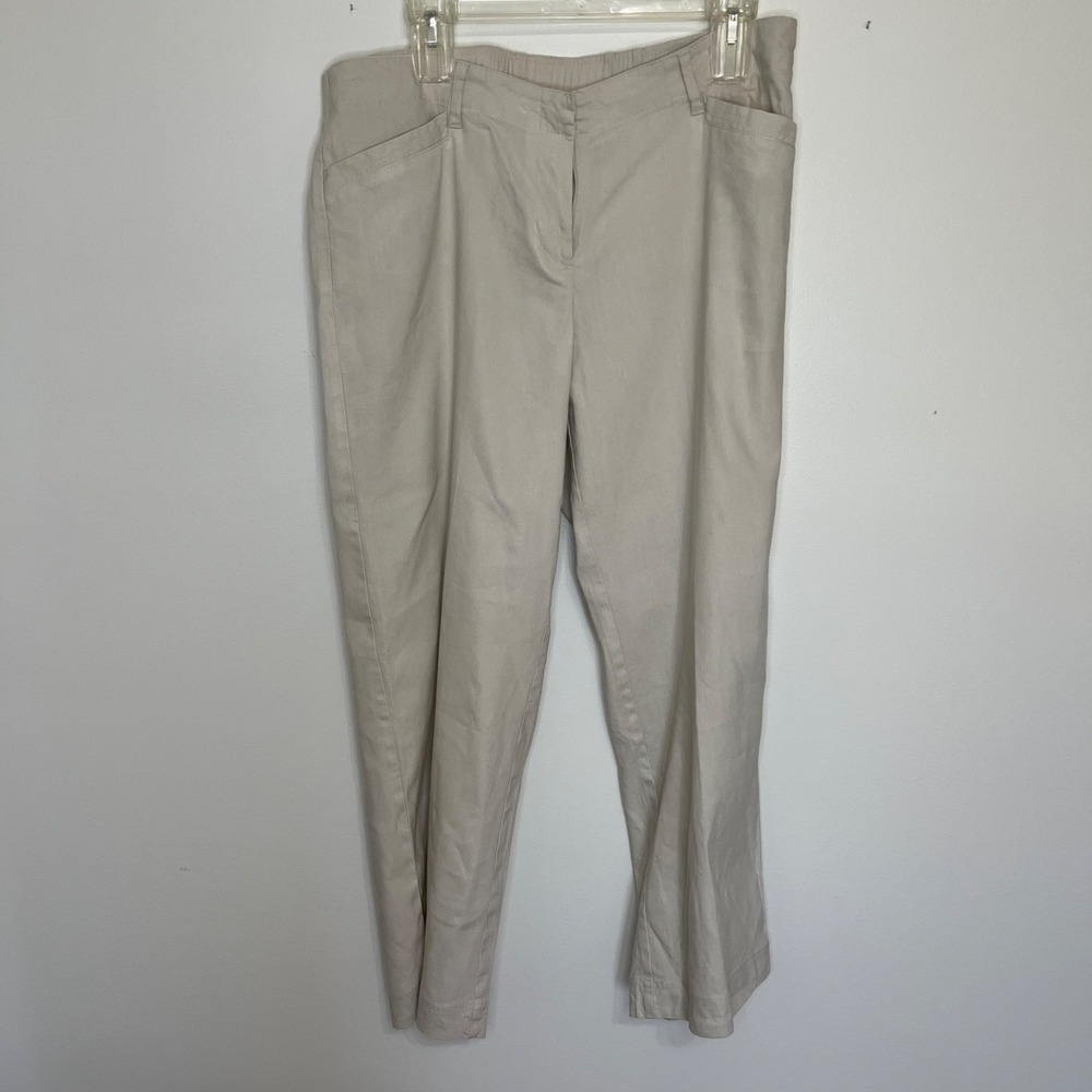 J. Jill Linen Slacks Women's 14 Petite Lightweight Breathable Coastal Capsule